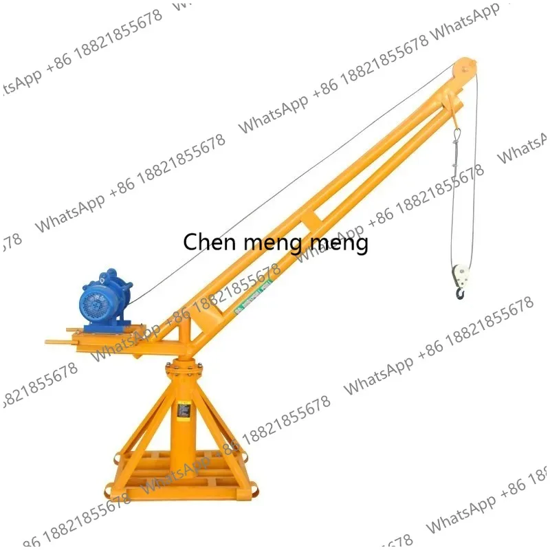 Mobile Construction Crane 12M-60M 300kg-1 Ton Mini Crawler Crane  Portable Dolly Crane for Building Lifting  360° Rotation