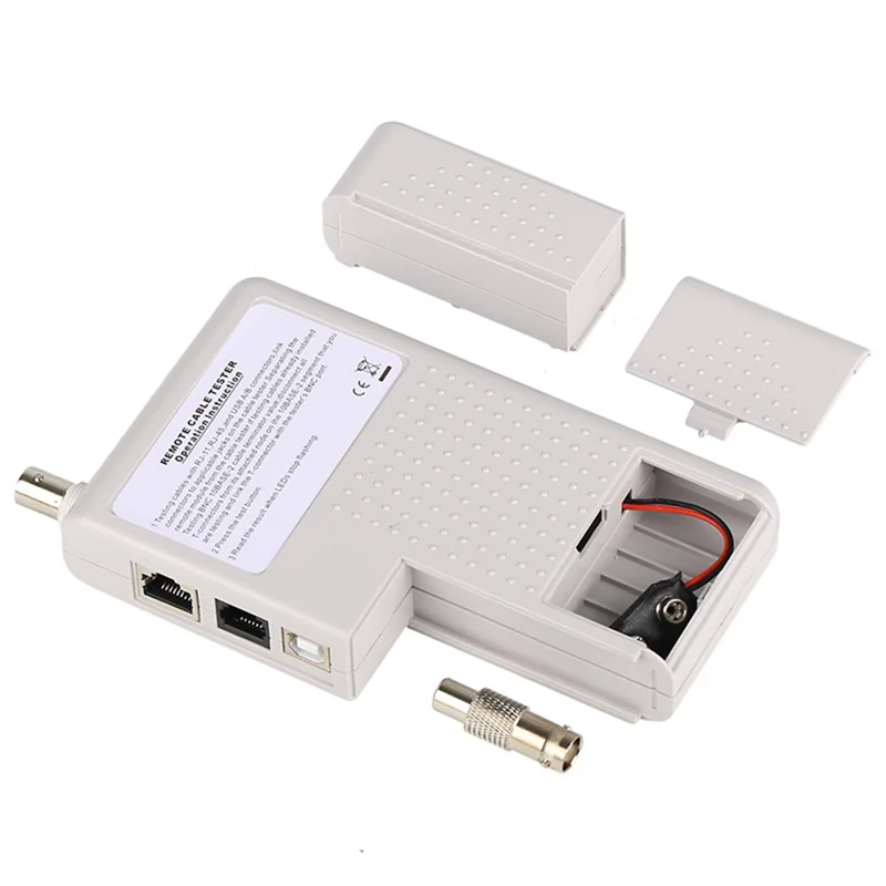 -AT52 جهاز اختبار كابل الشبكة الاحترافي متعدد الوظائف 4 في 1 RJ45/RJ11/USB/BNC LAN كابل Cat5 Cat6 جهاز اختبار الأسلاك