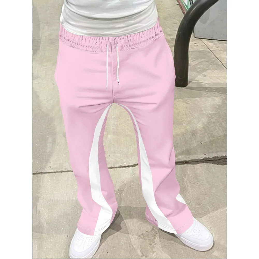 

Y2k Flared Pants Men Loose 3D Print Trousers Casual Sweatpants Mid Waist Sporty Female Clothes Streetwear Hip Hop Vintage Pants