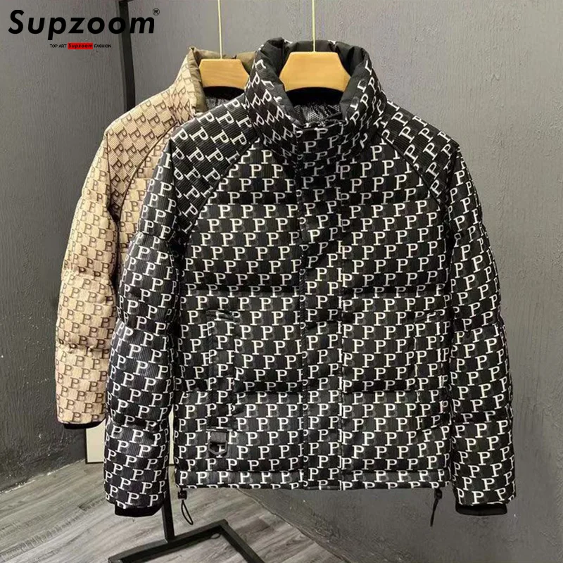 Supzoom 2024 New Arrival Top Fashion Appliques Autumn And Winter Large Embroidery Letters Warm Coat Casual Down Jacket Men