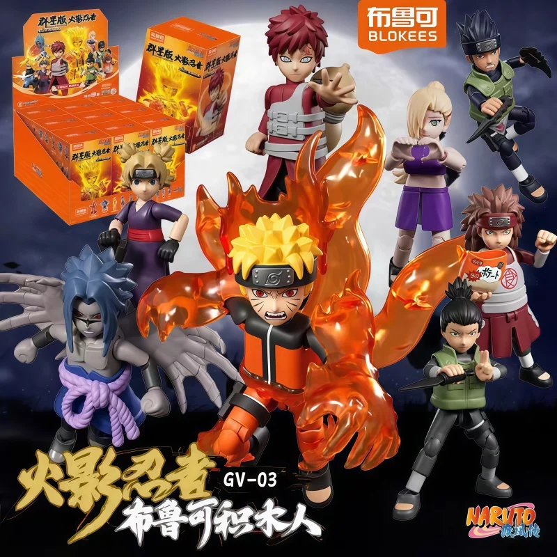 

Blokees Naruto Gv03 Фигурка Узумаки Наруто Какаши Учиха Саске Аниме Фигурка Игрушка Слепая Коробка Детская Модель Игрушки Подарки