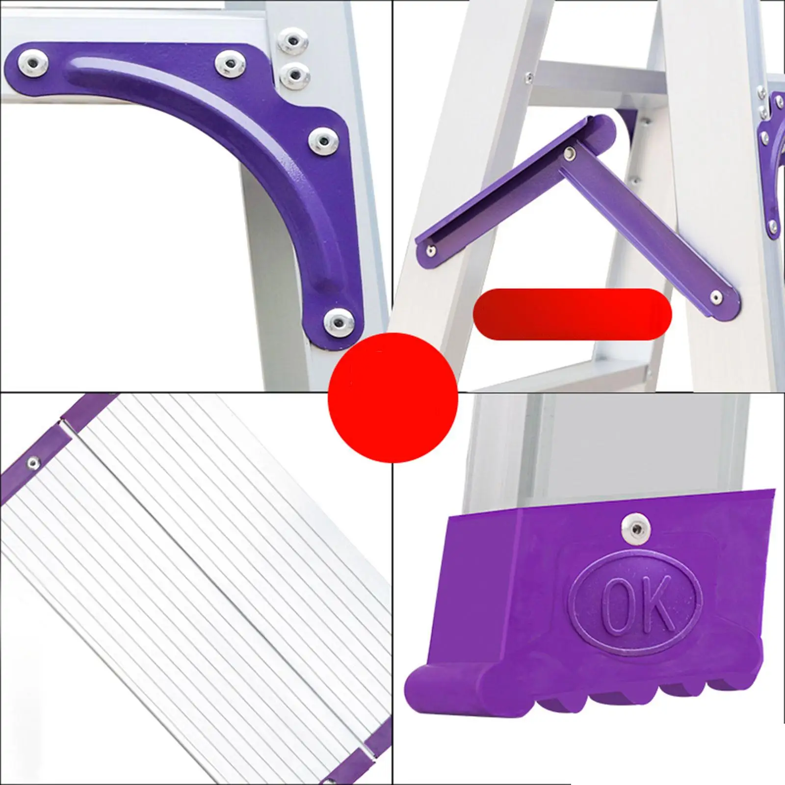 Ladder Reinforcement Fixing Sheet Universal Triangle Bracket for Aluminum Alloy Engineering Ladder Stability