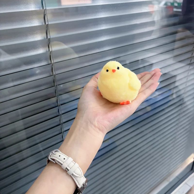 Kawaii Fluffy Chick Plush Toy Soft Squeeze Chicken Stress Relief Toy Cute Yellow Chick Sensory Toy Gift for Kids