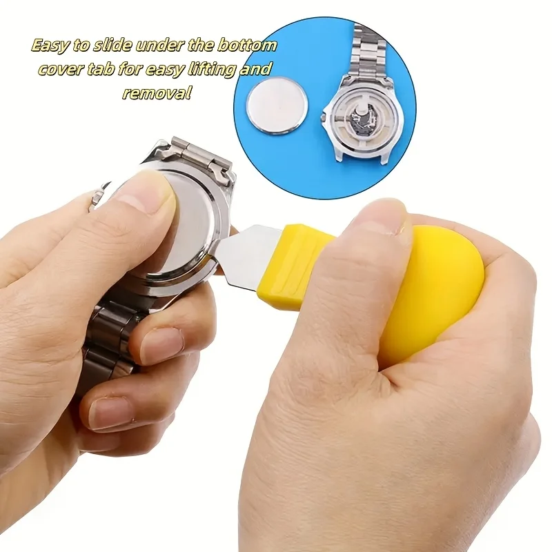 ABS Manual Watch Case Opener Tool with Pry Bar, Portable for Home Watch Battery Replacement & Daily Watch Repair