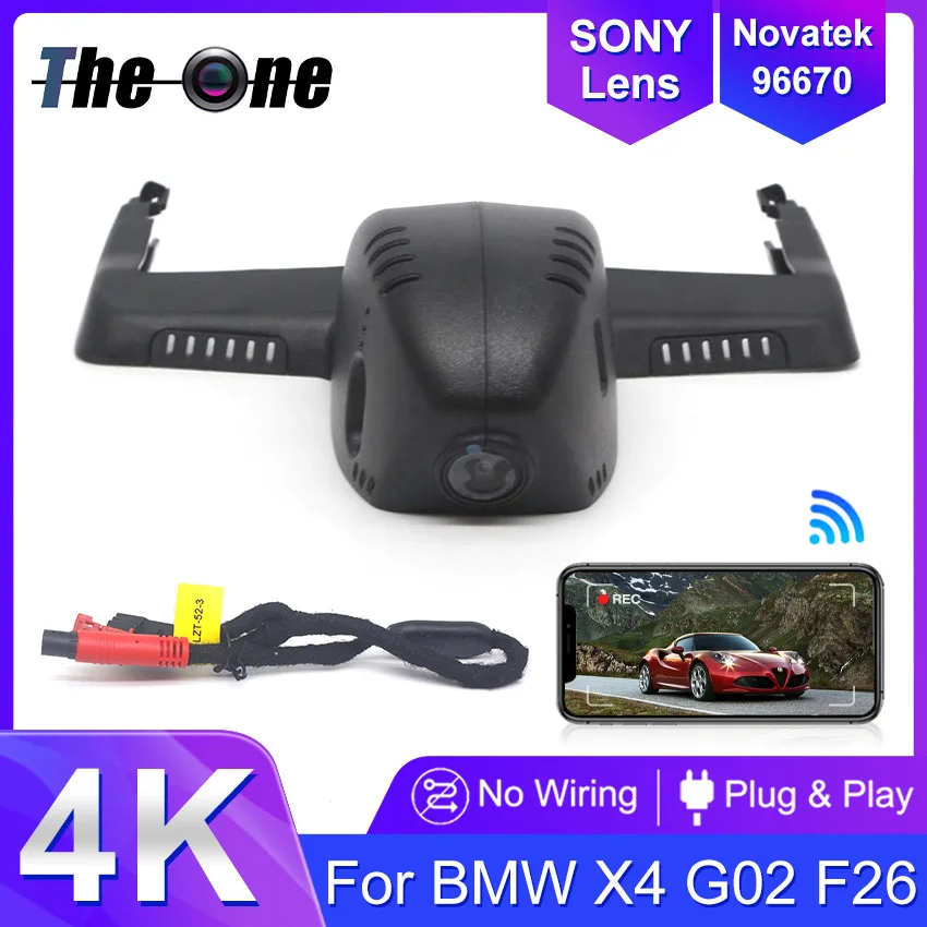 

For BMW X4 G02 F26 2019-2023 Front and Rear 4K HD Plug & Play Dash Cam Camera Recorder Dashcam WIFI Car Dvr Recording Devices