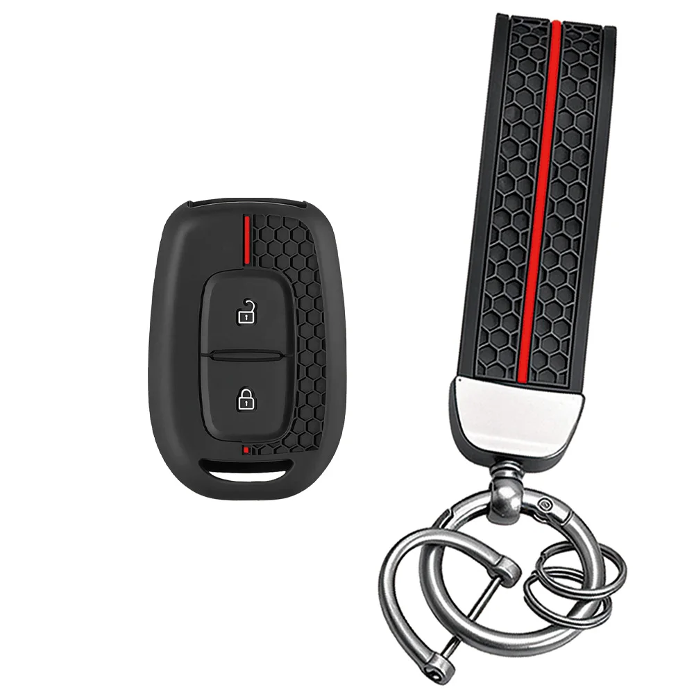 Keychain Silicone Car Key Case Cover For Dacia Duster Spring Logan Sandero Stepway Lodgy For Renault Scenic Master Dokker Duster