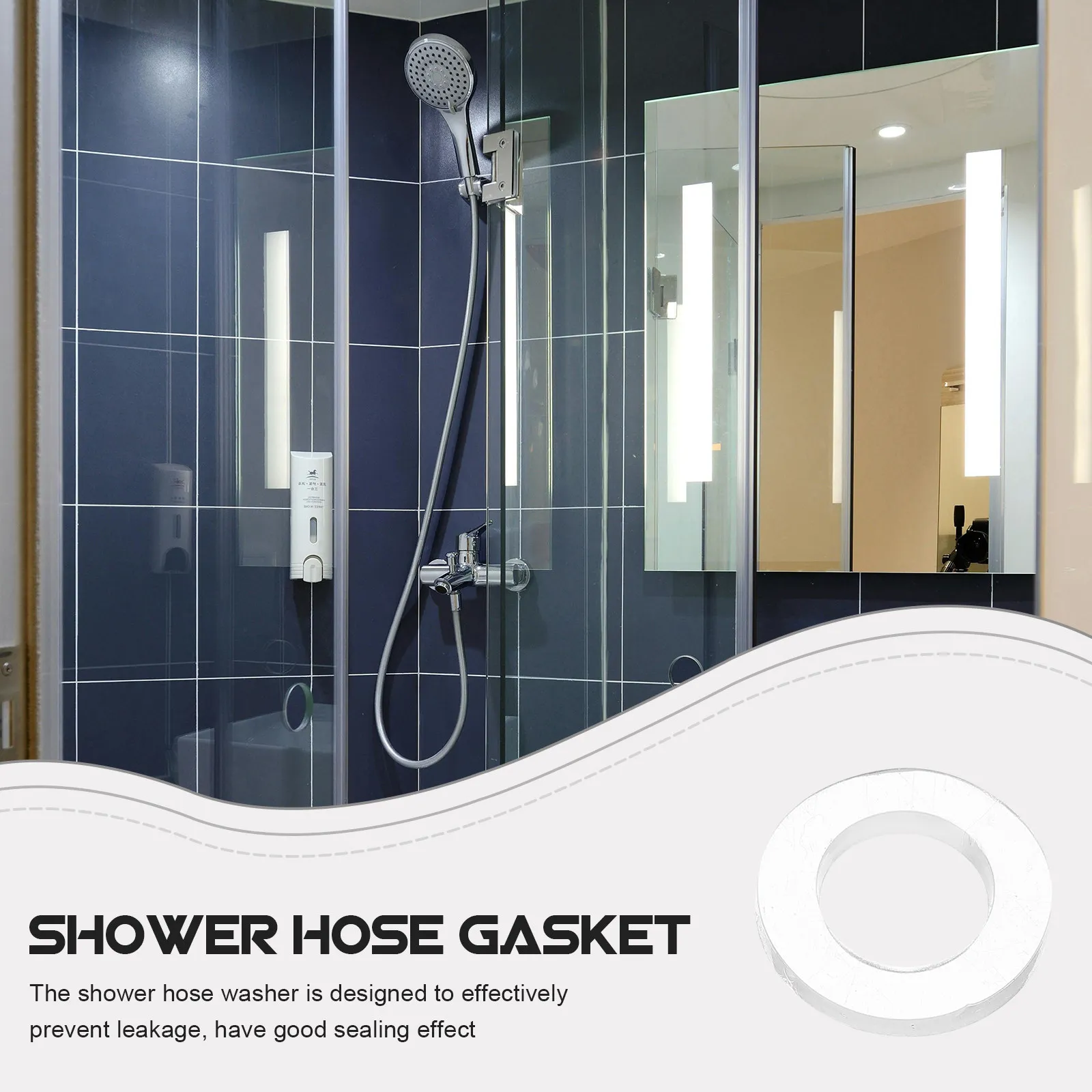 10pcs Shower Hose Sealing Gaskets Rubber Washers Transparent Silicone Non Deform Long Time Use Easy Install Accessories