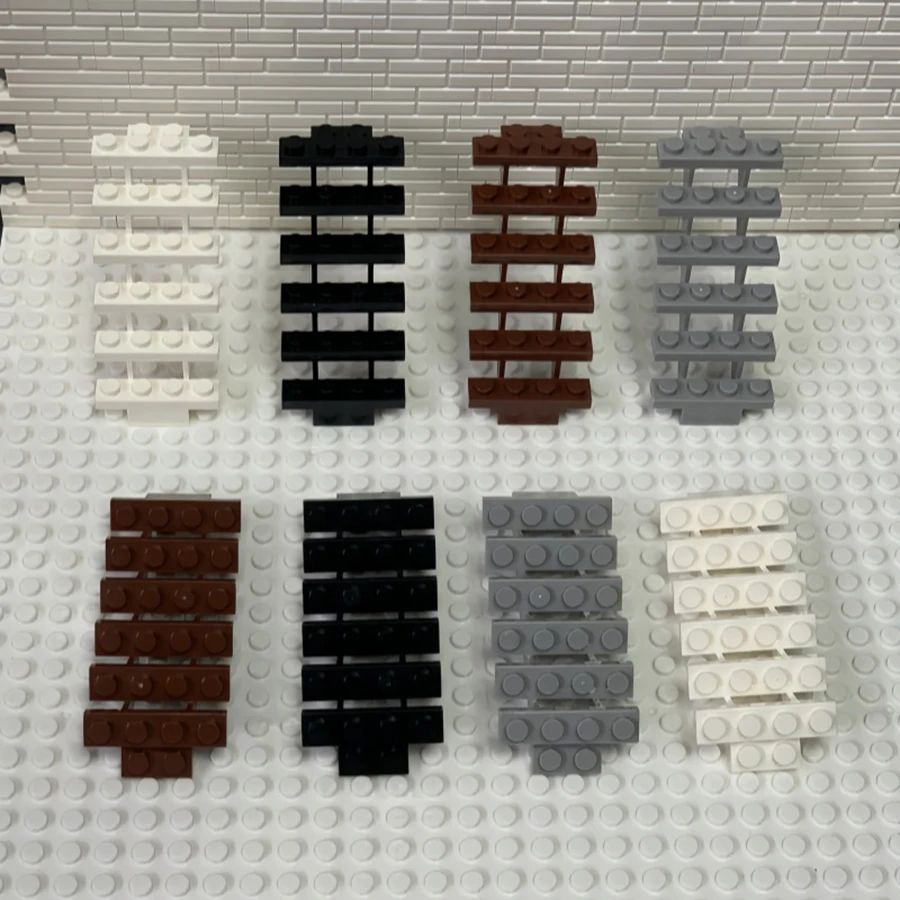 16 قطعة الطوب MOC الدرج 7x4x6 سلالم المنزل مستقيم مفتوح 30134 خطوات سلم وحدات مدينة بلدي بنة جزيئات الأطفال