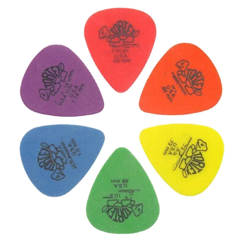 5Pcs 0.73 /0.88 /1.0 /1.14 mm Bass Guitar Picks Mediator Acoustic Electric Accessories Classic Instrument ThicknessGuitar Parts