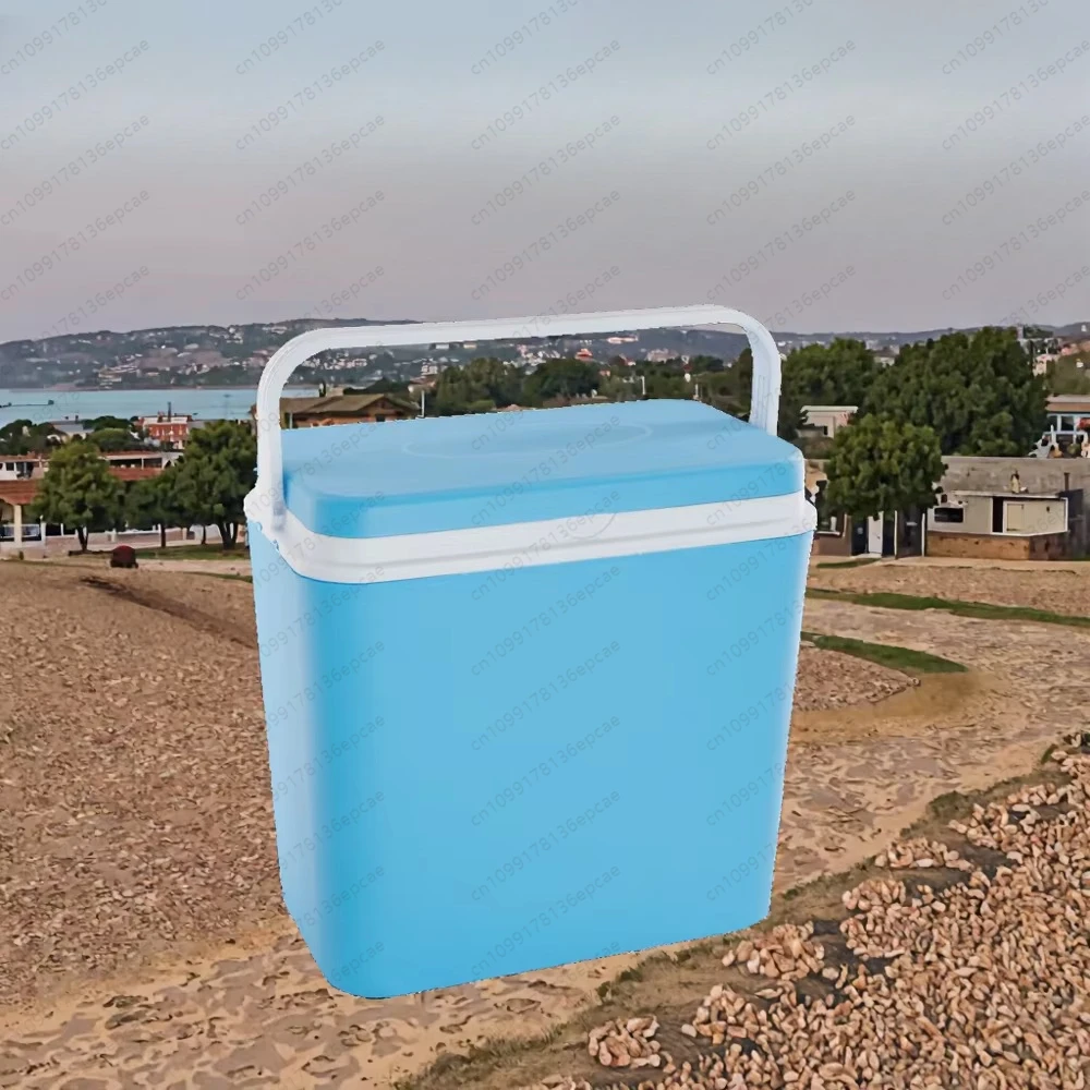 24L leopard print compressor insulated plastic cooler for outdoor food storage and camping