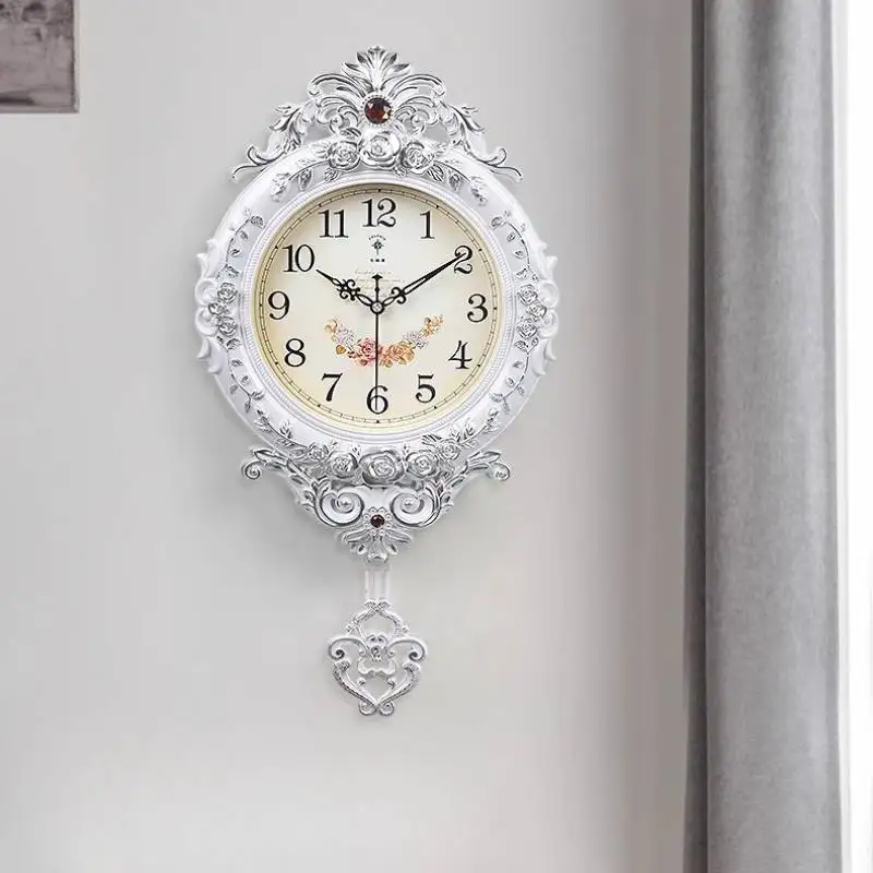Nordic Retro Fashion Wall Watch Pendulum Unique Bedroom Living Room Wall Clock Luxury Design Reloj De Pared Home Decor Items