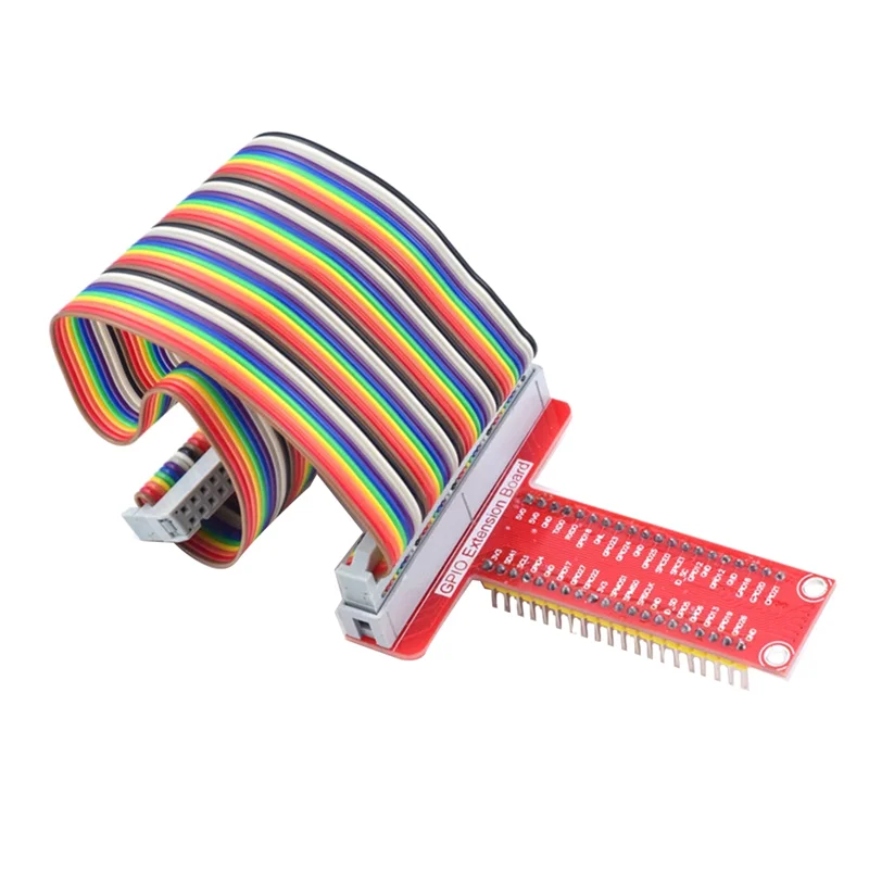 AU32-Für Raspberry Pi GPIO T-Typ Erweiterungskarte + 40Pin Farbkabel 4B/3B +/ZERO/W