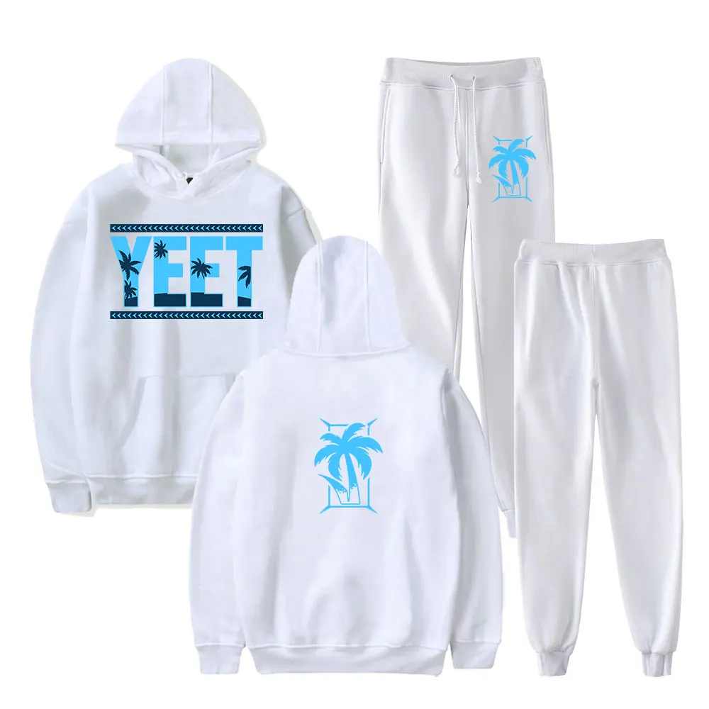 Jey Uso Yeet  Hooded suit  Jey Uso sport hooded Jogger Pants Two Piece Set Sweatshirts+Sweatpants Women Men's Set