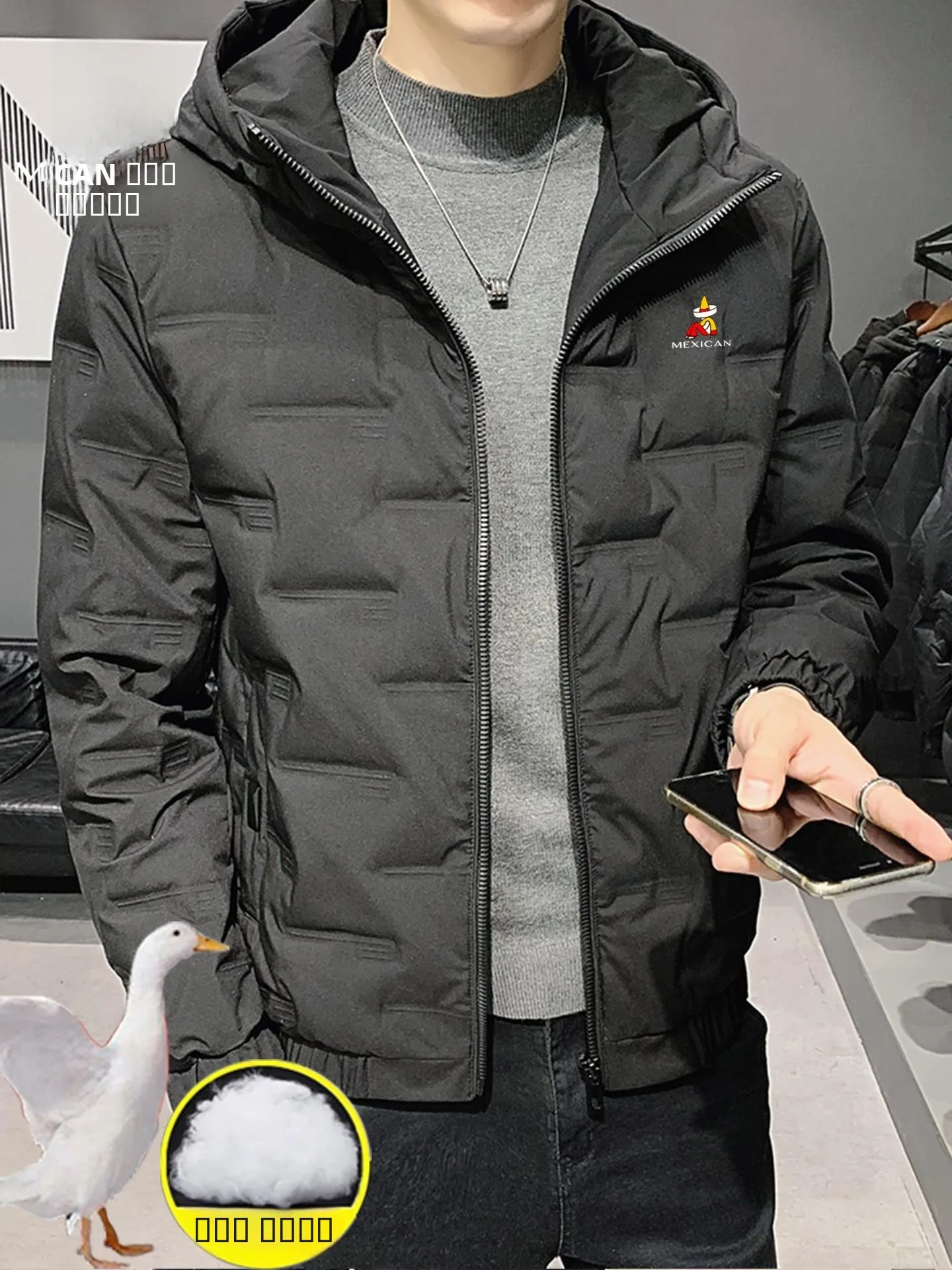 سترة Thiened غير رسمية من القطن للرجال 2025 ملابس خارجية جديدة للخريف والشتاء من ألياف البوليستر خفيفة الوزن