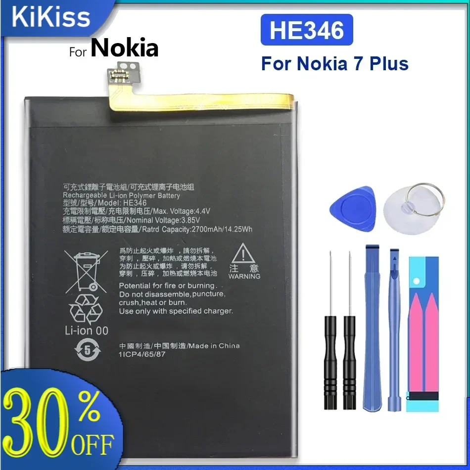 Battery for Nokia X6 2018 6.1 Plus TA 1099 X5 TA 1109 5.1,for Nok 6 2nd Gen 2018, HE342, HE344, HE345, HE346