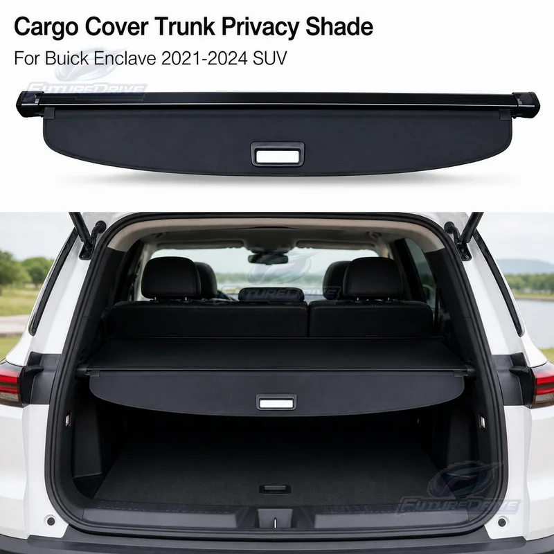 Cargo Cover Trunk Privacy Shade Rear Security Partition Anti-Theft Shield Retractable Organizer for Buick Enclave 2021-2024 SUV