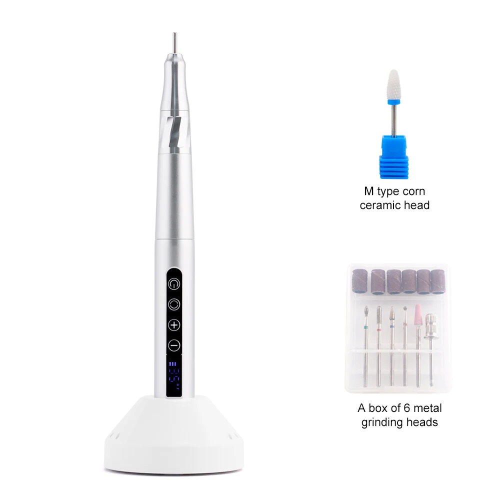 

85w Motor Brushless Nail Drill Machine Lightweight Pen Shape Nail Drilling 35K Rechargeable E File 35000RPM Portable Charge Base