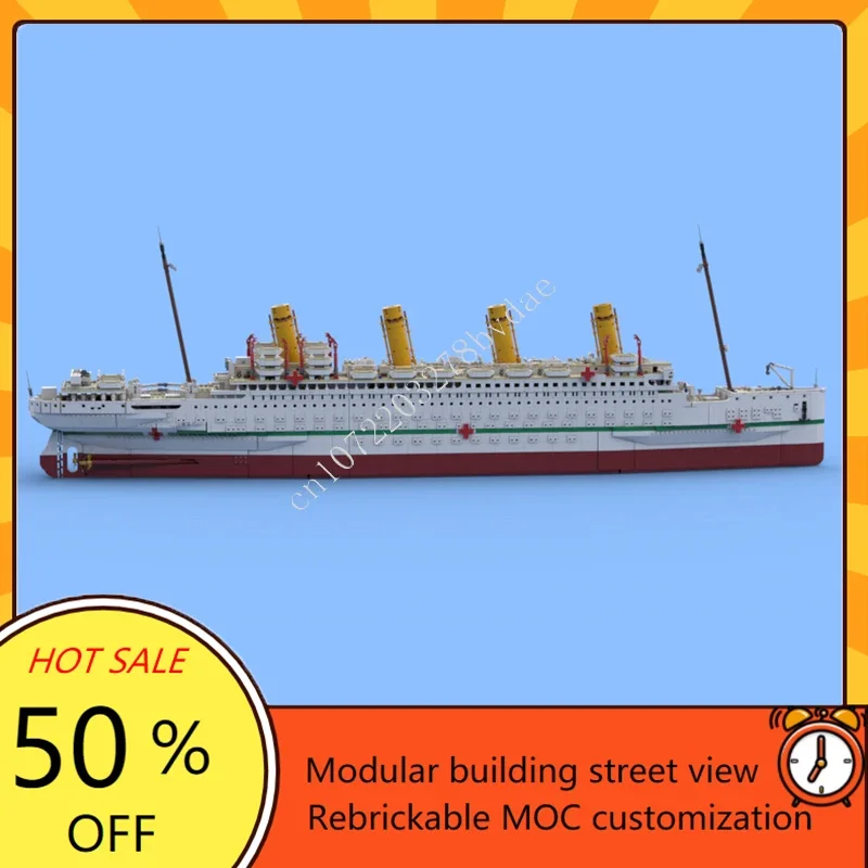 

9970 шт. MOC HMHS Britannic Горячие головоломки Модель военного корабля Рождественский набор DIY Сборка Креативная детская головоломка Игрушка на день рождения Рождественский подарок