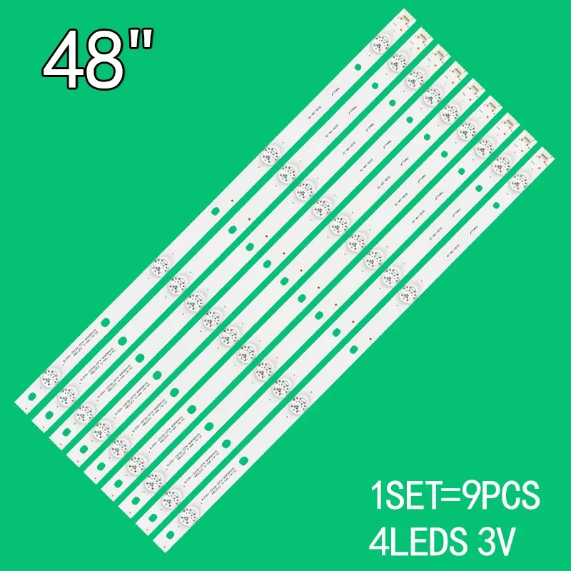 9PCS/batch for Hisense LED48EC520UA, LED48K300U, aluminum plate, lamp strip SVH480A08_ 4LED_ REV02_ 150416, LED48EC290N backligh