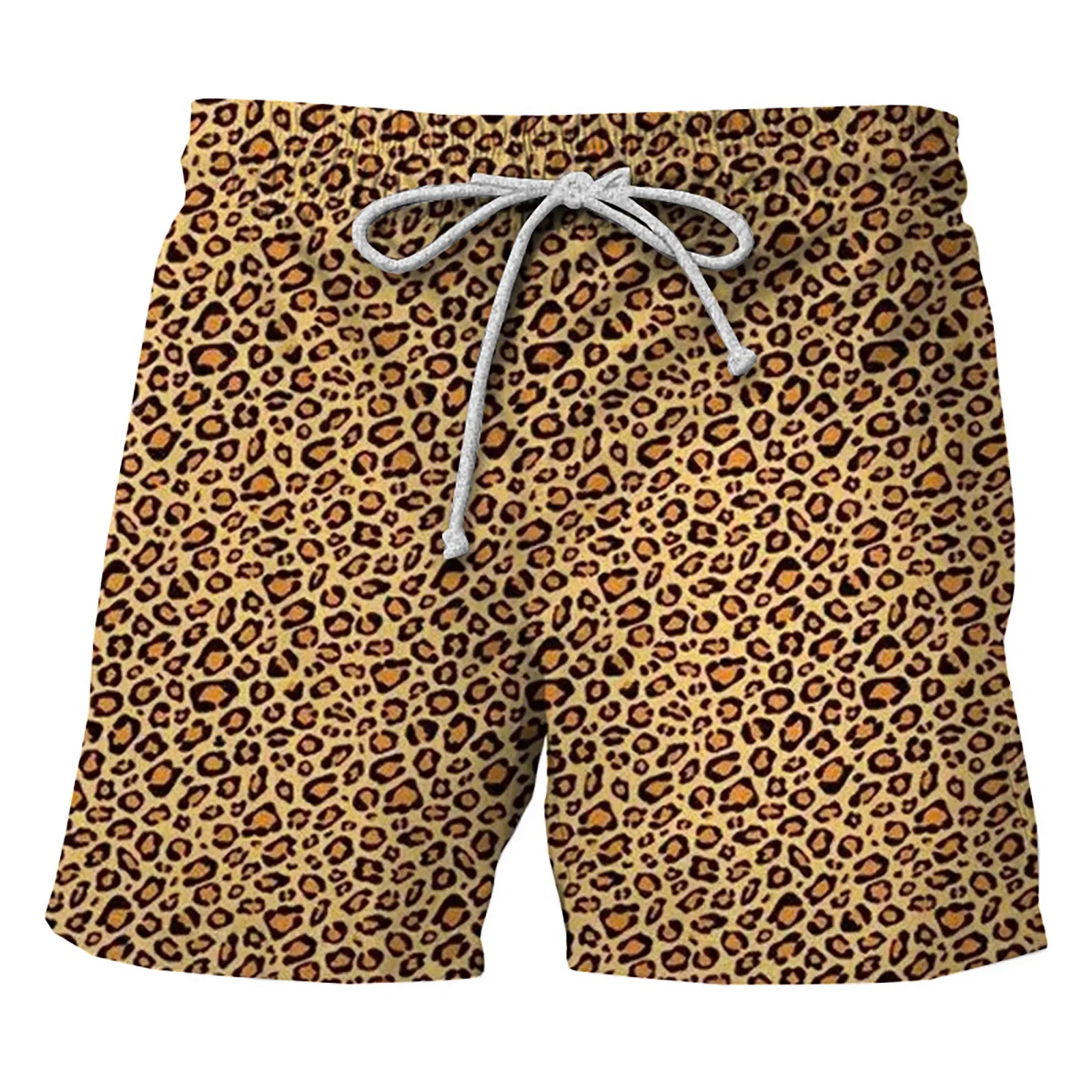 Men\'s Leopard Print Beach Shorts 3d Printed Casual Party Clothes Board Shorts Harajuku Breathable Swimsuit Homme Oversized