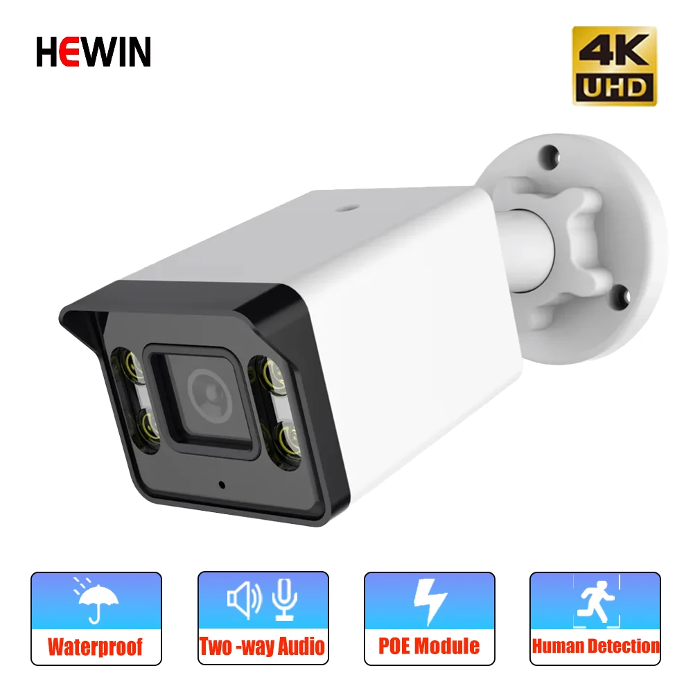 

4MP 8MP 4K Security POE IP Camera Human Detection H.265 Outdoor Video Surveillance AI ONVIF System