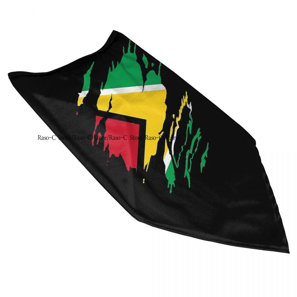 Summer Neck Gaiter Scarf Windproof Cycling Bandana Abstract Guyana Flag Sport Camping Half Face Mask