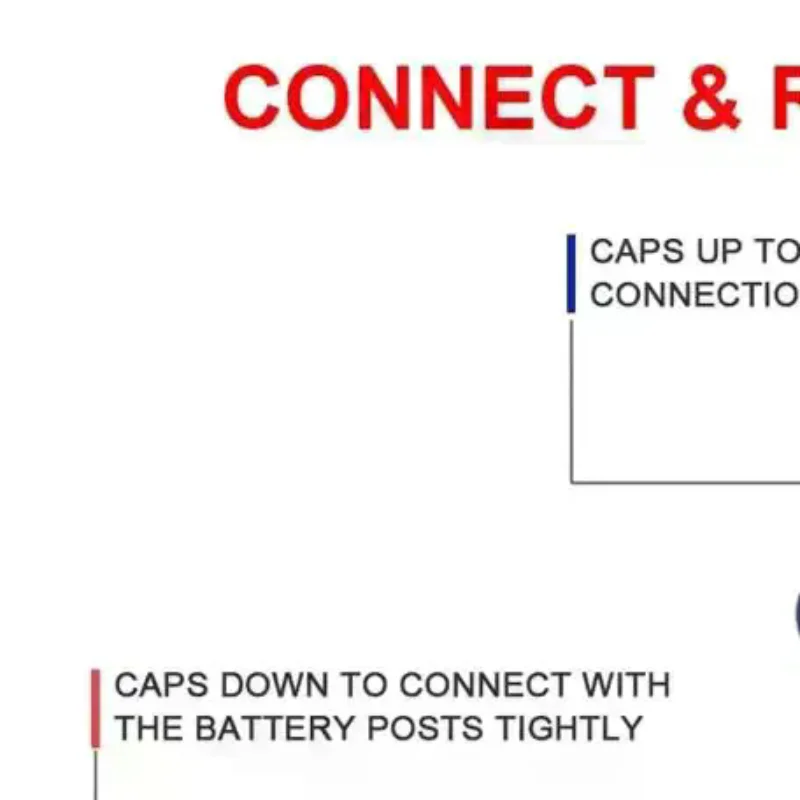 1 Pair Car Battery Terminal Connectors, Battery Quick Release Connectors Positive & Negative Quick Release Clamps Top Post Clips