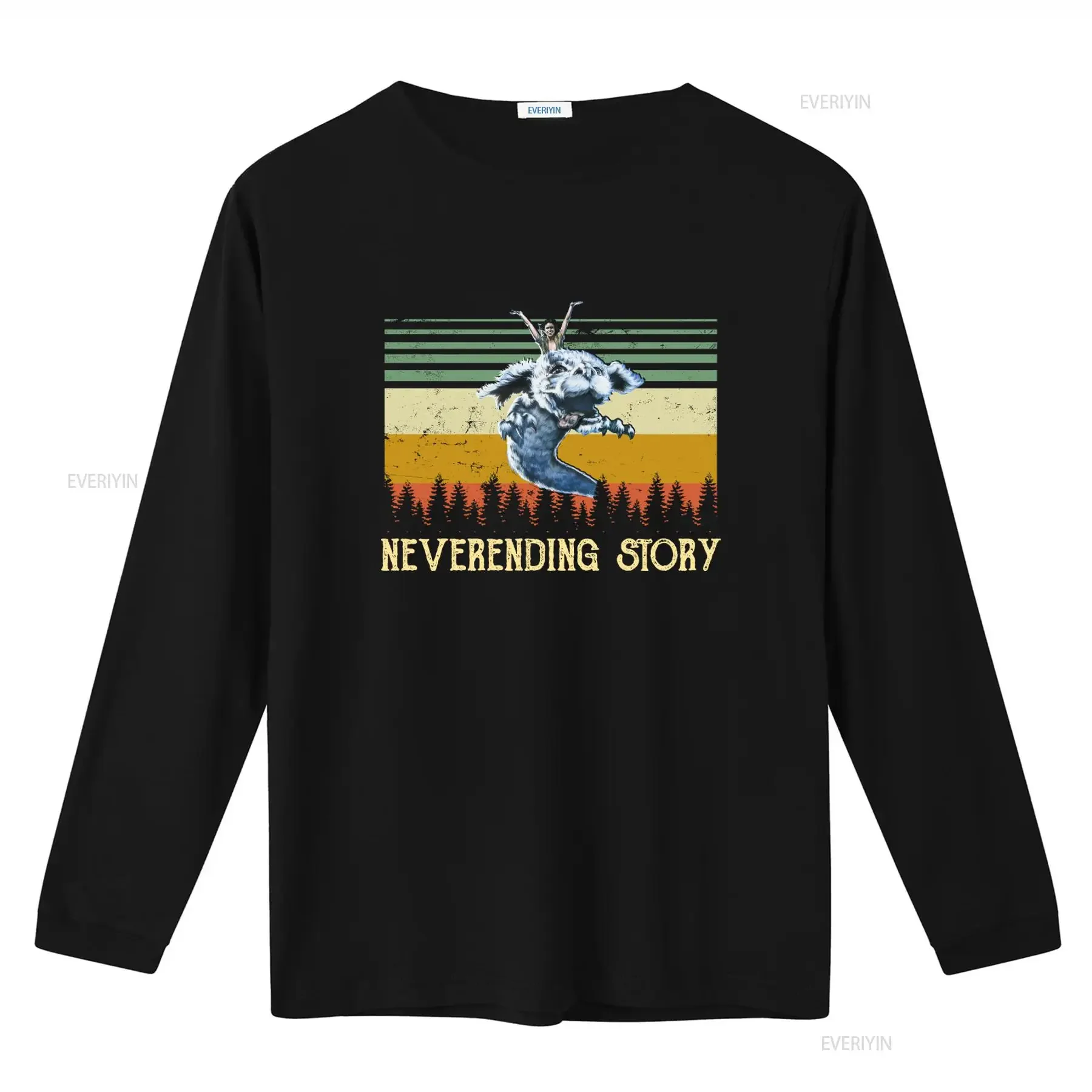 Retro Vintage 80s Movie Neverending Story Adventure Mystery Falkor T Shirt vintage Washed Casual Comfortable Stylish