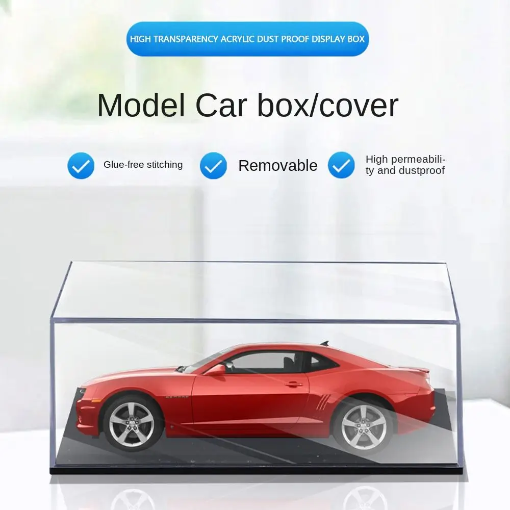 Practical 1/64 Diecast Model Car Display Box Acrylic Dustproof Model Car Dust Cover DIY Transparent Display Frame Toy Figures