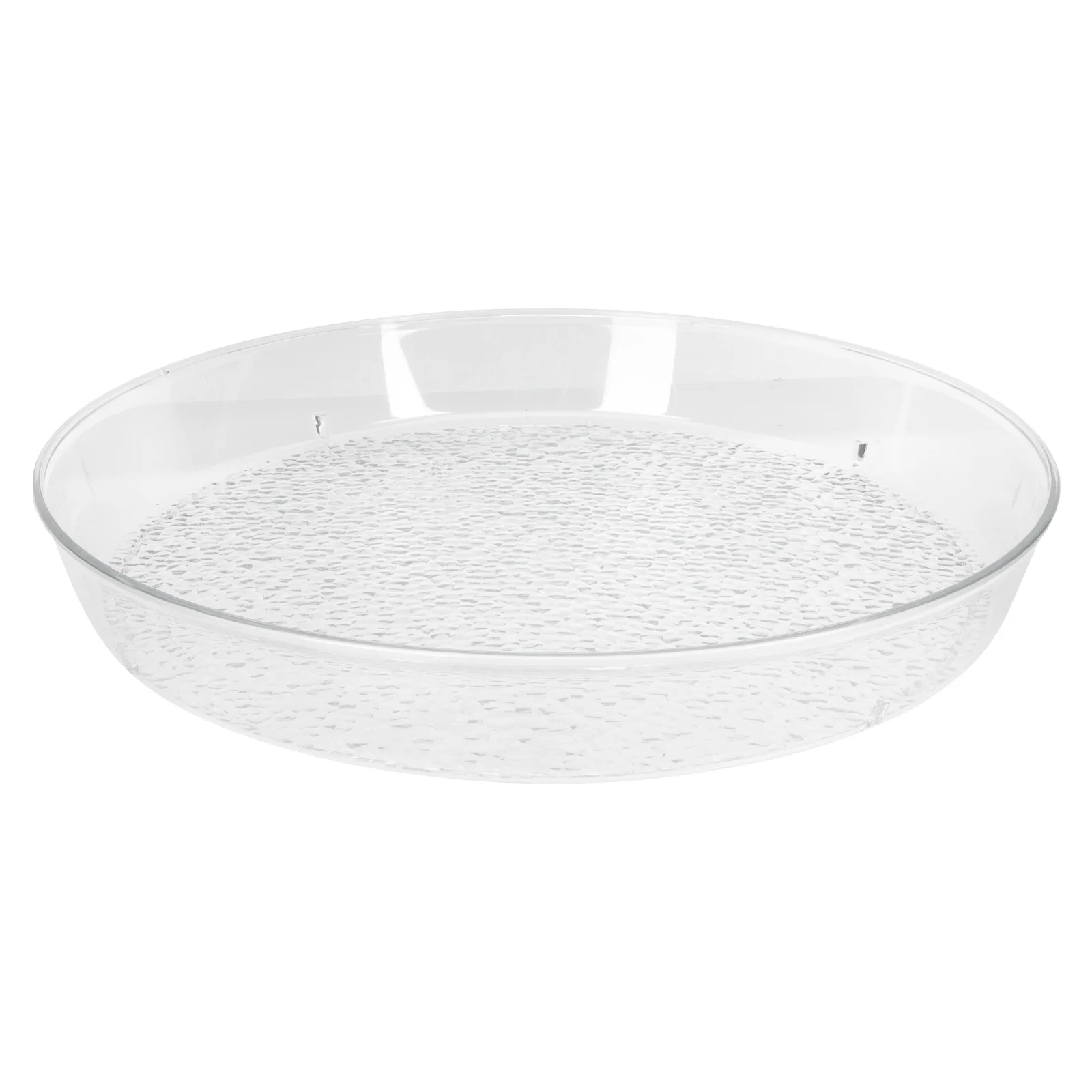 

Plastic Round Tray Storage Tray Desktop Box For Home Sundries Organizing Teaware Clear Fruit Display Decor Bowl Plate