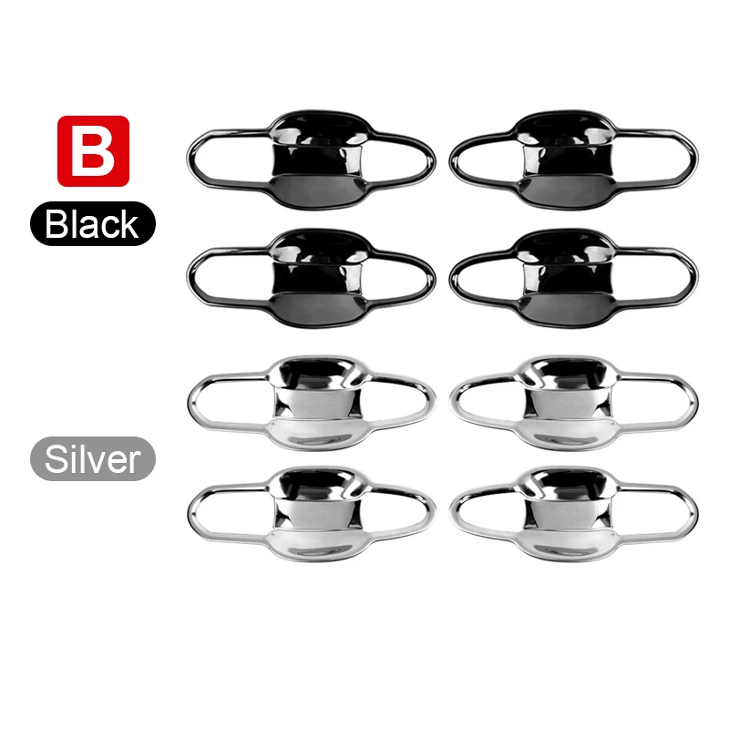 Stainless Car Door Handle Door Bowl Cover Trim For Toyota RAV4 2019 2020 2021 2022 2023 2024 RAV 4 XA50 Hybrid Accessories