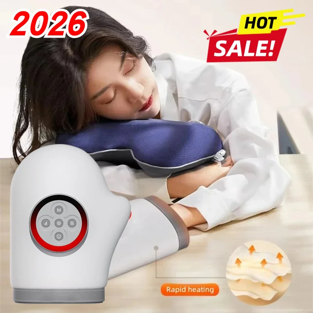 جهاز تدليك النخيل سريع التسخين، ضغط هواء كهربائي لاسترخاء عضلات اليد، التهاب المفاصل، تخفيف خدر، لاسلكي قابل لإعادة الشحن