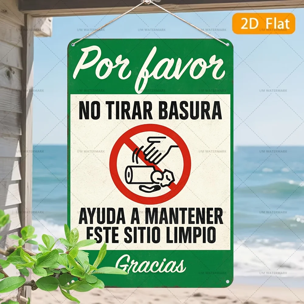 2D Flat, 1pc Exquisite Spanish Iron Sign 