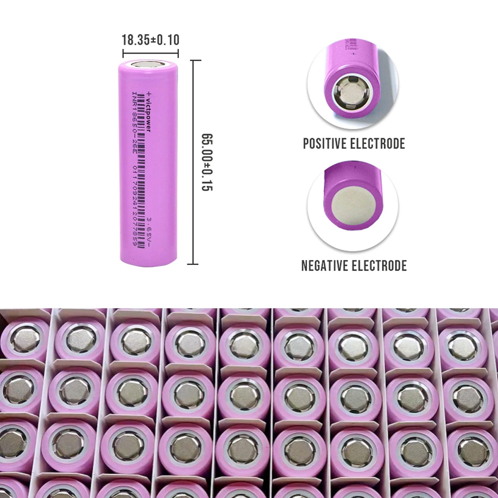 100pcs/lot INR18650-26E 2600mah Rechargeable Lithium Li-ion Battery 5c 1000 Cycles 3.6v Electric Bicycle Li-ion 18650 Battery