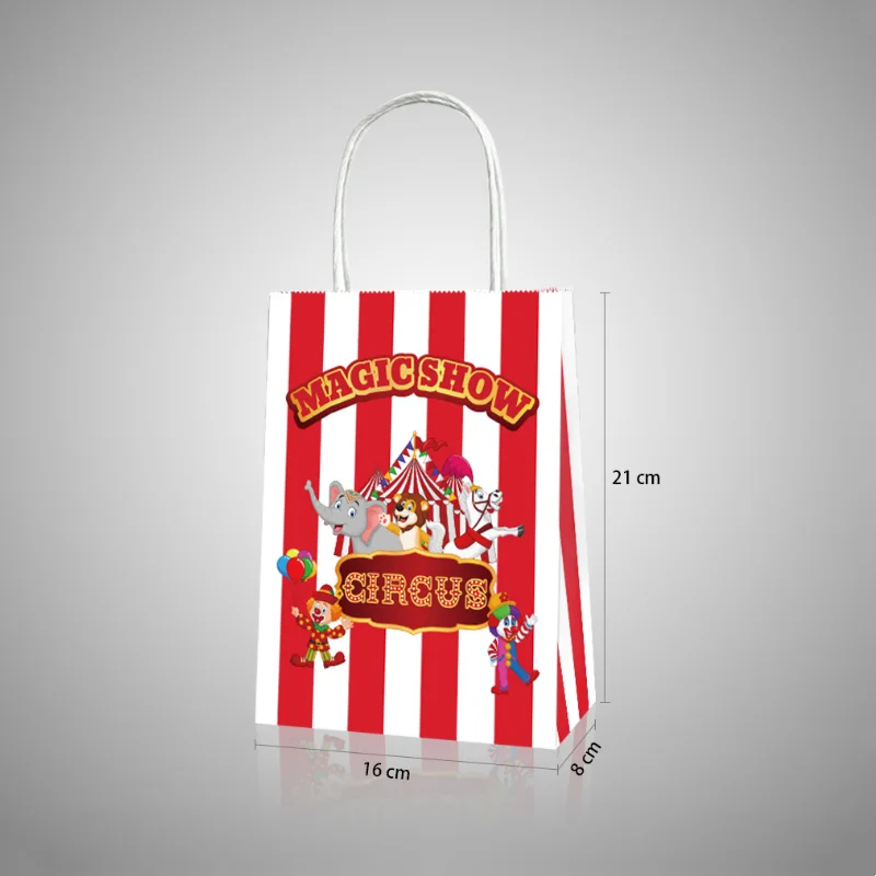 Carnival Circus Candy Bags for Kids, Birthday, Baby Shower, Party Decoration, Gift Bags, Party Supplies