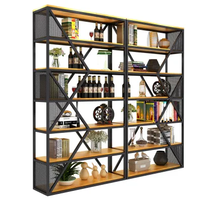 

Американский лофт, полка из кованого железа из цельного дерева, кофейня, кабинет, книжная полка из кованого железа, стеллаж для выставки товаров в индустриальном стиле