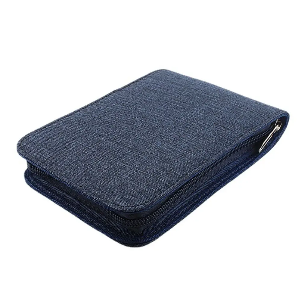 Imagem -05 - Grande Capacidade Canvas Pencil Case Fountain Pen Bolsa Escrita Holder Suprimentos Acessórios 10 Slots 24 Slots 48 Slots