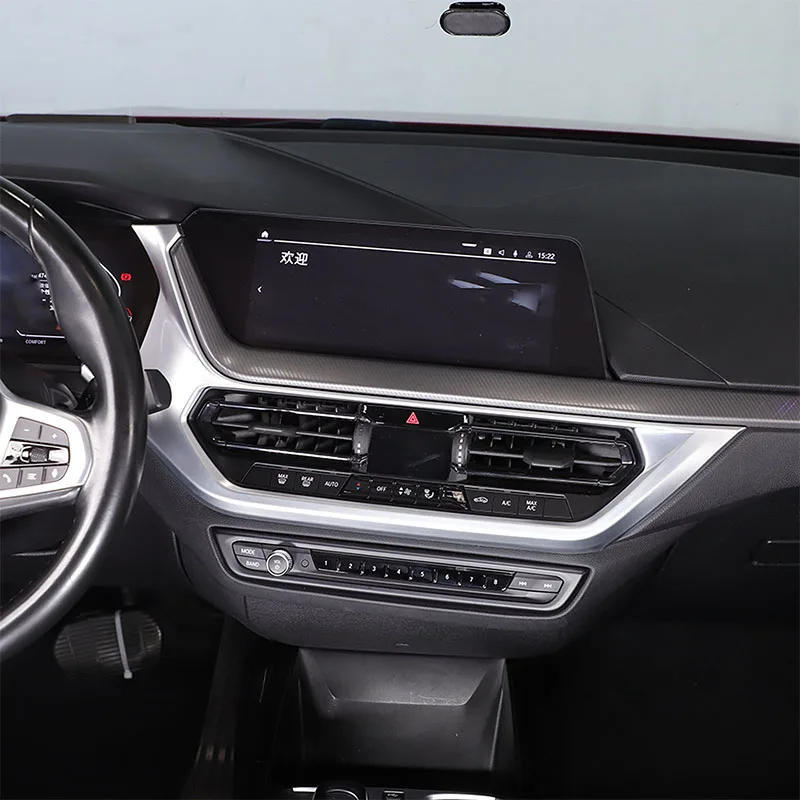 

ABS Silver For BMW 1 2 Series F40 F44 2023-2024 Interior Kit Dashboard Center Console Gear Shift Panel Cover Trim Stickers