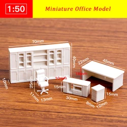 1:50 Scale ABS Plastic Miniature Office Set Model Diy Model Making Architecture Building Kits Toys Diorama for Layout Gift