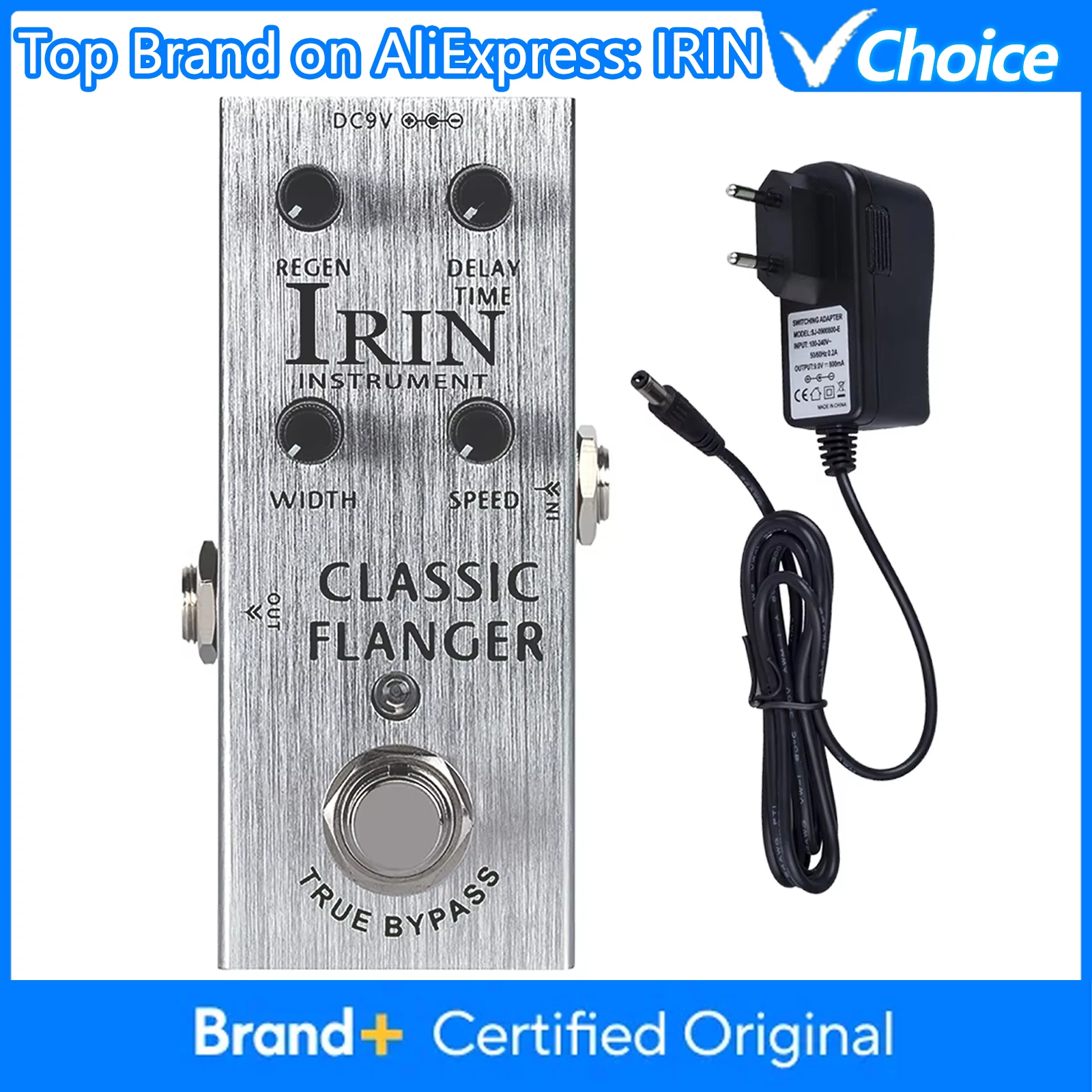 

IRIN AN-13 Эффектор Classic Flanger, педаль эффектов для электрогитары, дизайн True Bypass, запчасти и аксессуары для гитарных эффектов