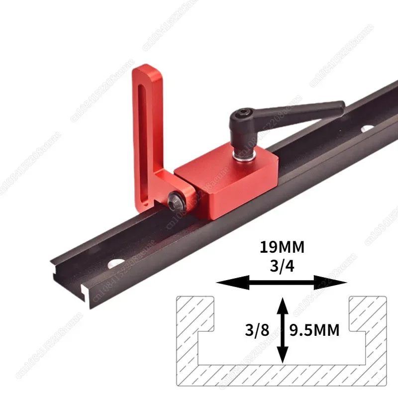 Aluminium profielhek 75 type verstekrail T-track Backer 30-50CM schuifbeugels T-sleuf voor tafelzaag houtbewerkingswerkbank