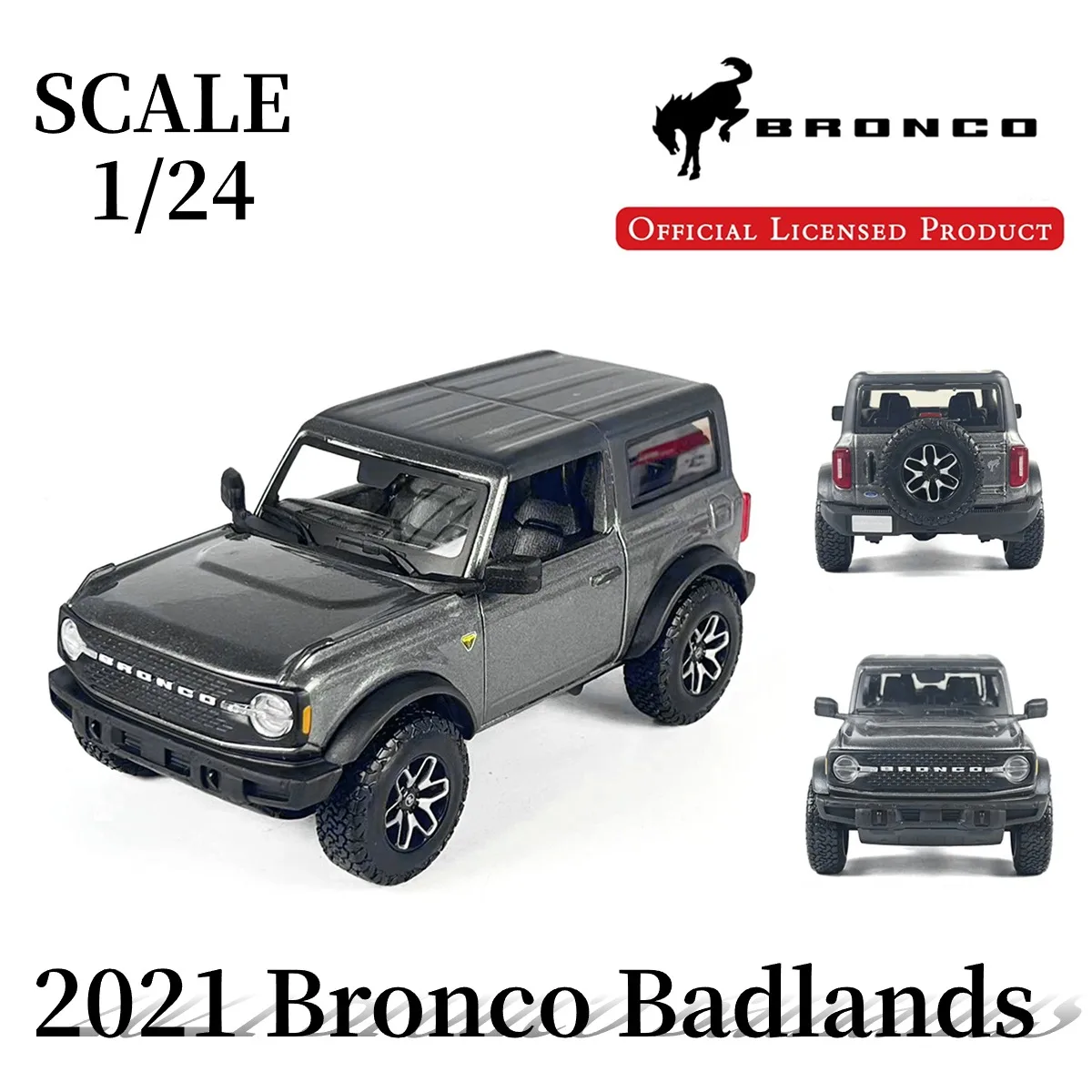 

1:24 2021 Ford Bronco Badlands Car Model Replica Home Office Interior Decor Scale Miniature Art Collection Gift Boy Toy