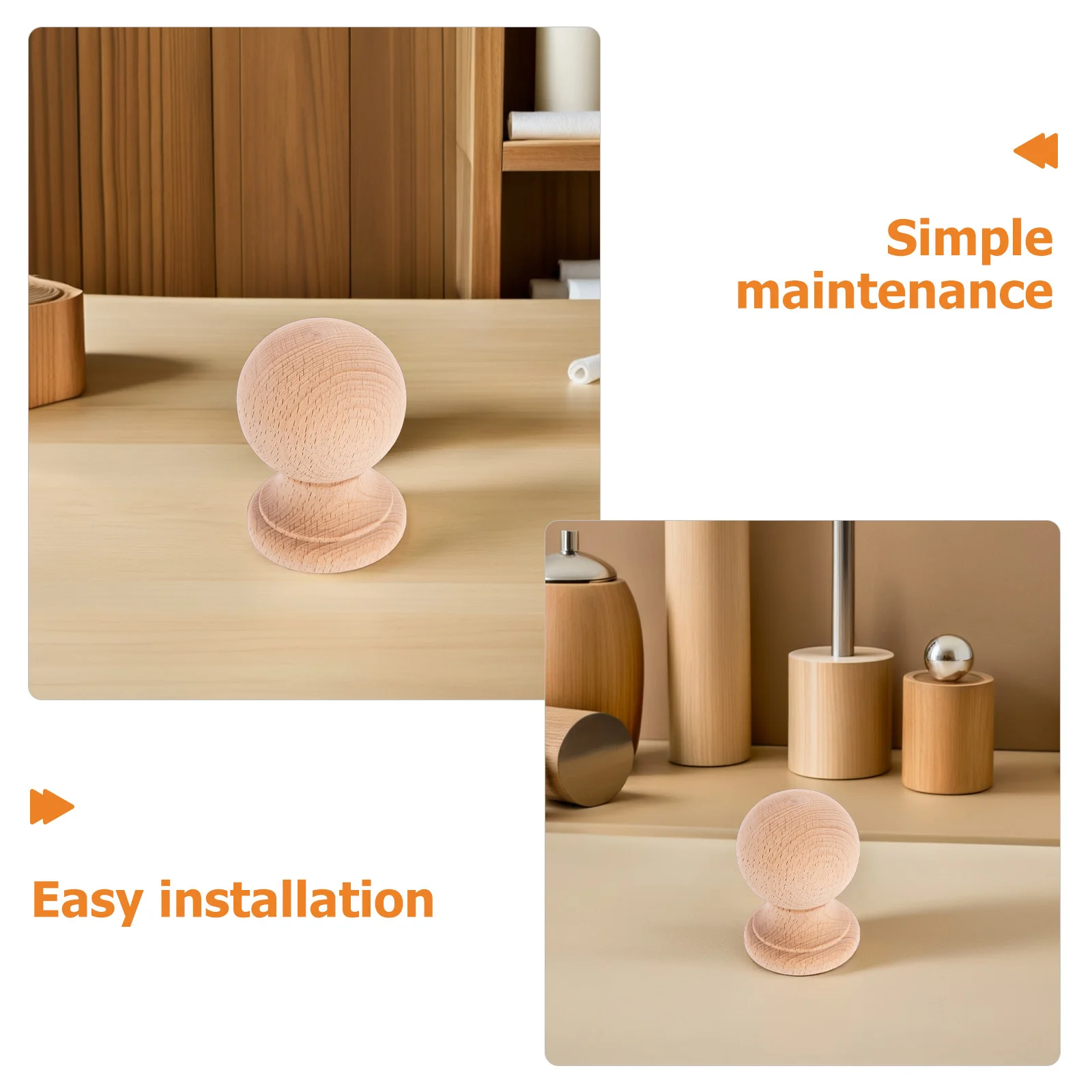 1pcs Unfinished Wood Ball Finial 14X12Cm Solid Hardwood Decorative Finials For Bed Posts Staircases Curtain Rods Diy Home