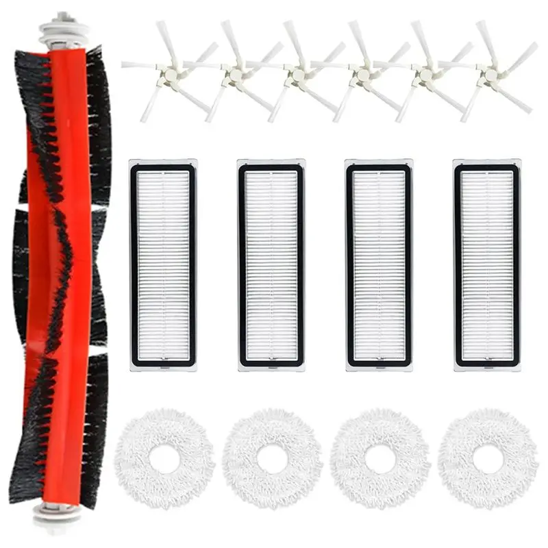 

Запасные части ABWZ для робота-пылесоса Dreame W10/W10 Pro: основная и боковые щетки, HEPA-фильтр, салфетка для влажной уборки