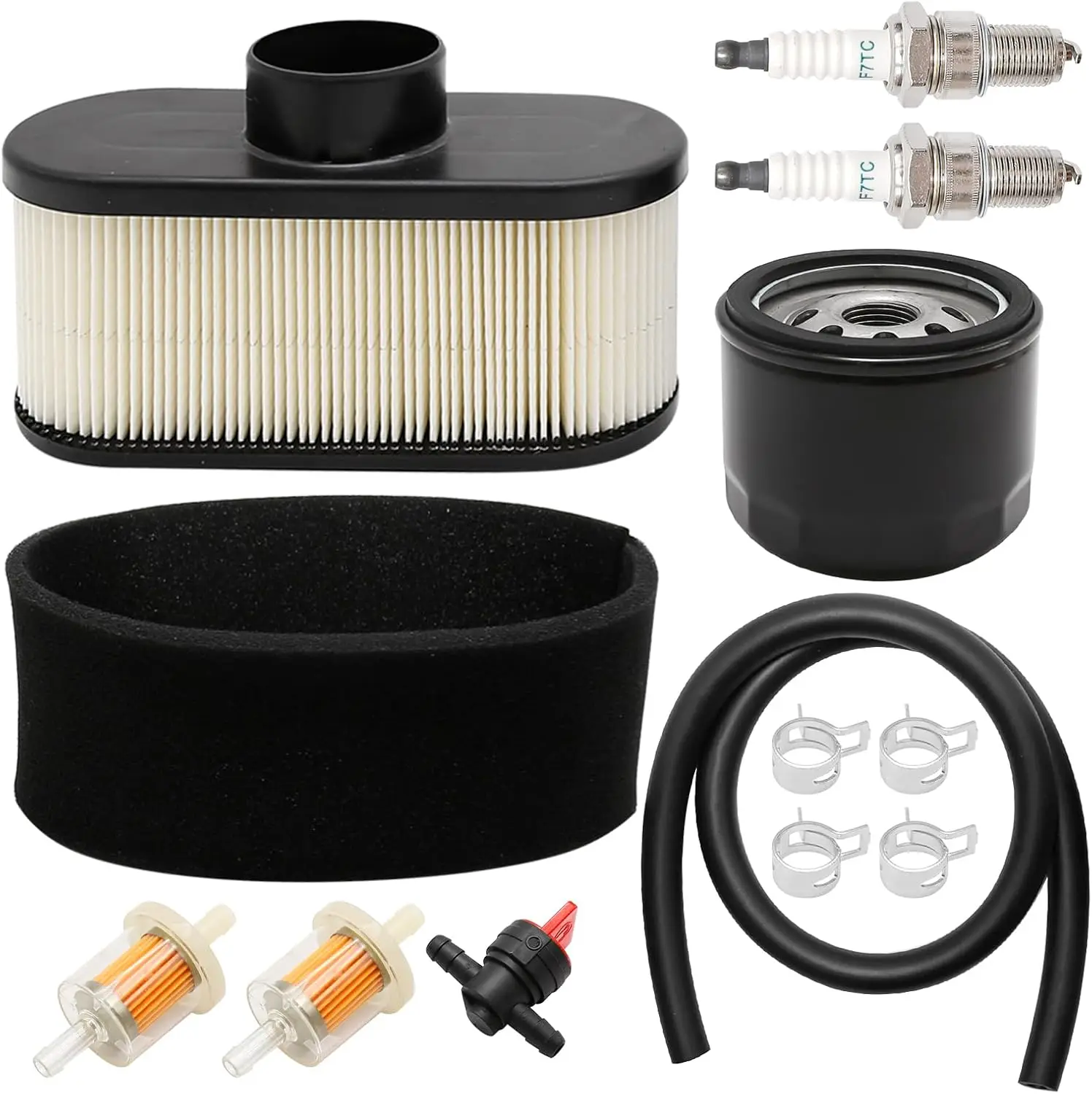 11013-7047 Air Filter 49065-7007 Oil Filter Tune Up Kit Replacement for Kawasaki FR651V FR691V FR730V FS481V FS541V FS600V FS651