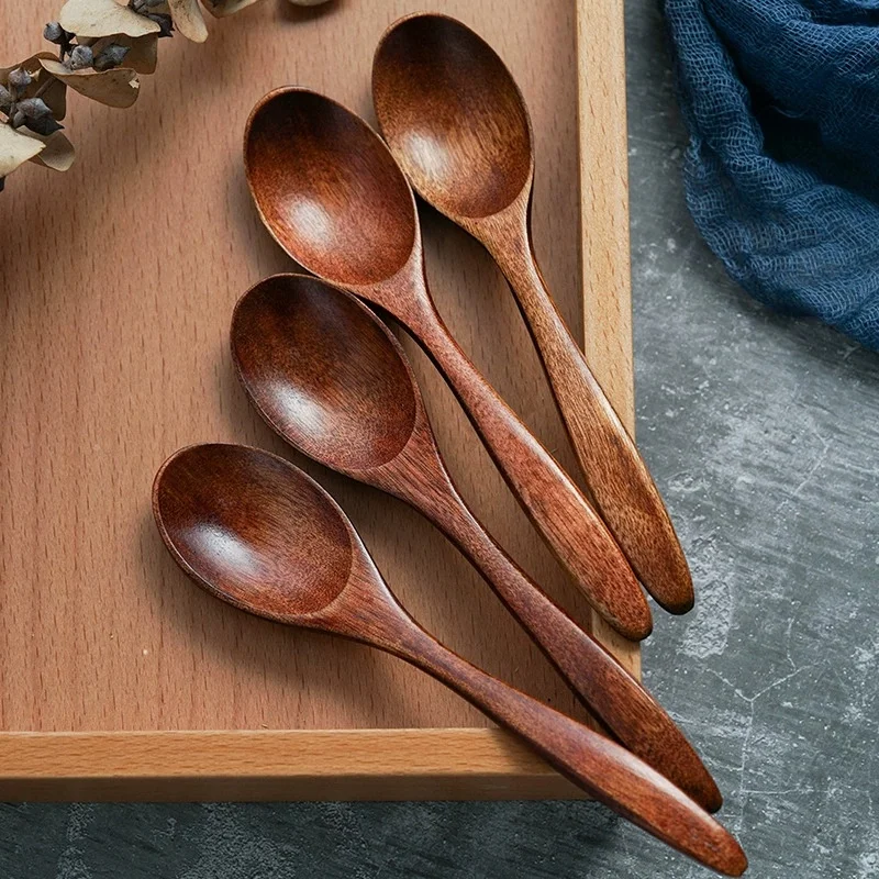 

Natural Wood Spoon Bamboo Cooking Utensil Coffee Kitchen Teaspoon Tableware Accessories Spoon Teaspoons for Tea Stirring Spoon