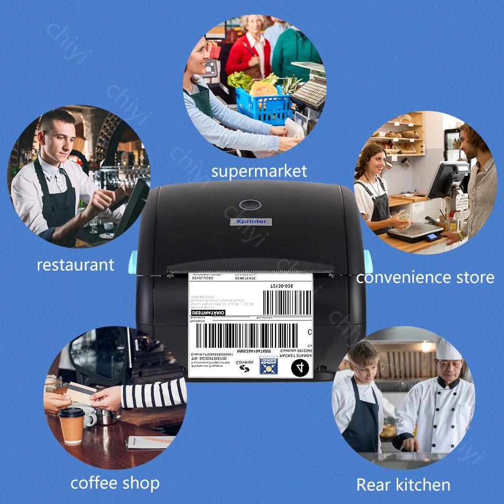 Xprinter 422BT Stampante per etichette di spedizione Stampante termica per etichette wireless per stampante termica per adesivi aziendali Etichettatrice da 20-115 mm
