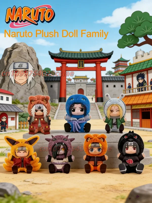 Oryginalne zabawki TOPTOY EAKI Naruto Sit-in Party Konohagakure San'in Jiraiya Orochimaru Tsunade, urocze pluszowe figurki w niespodziance, dostępne od ręki, idealne na prezent.