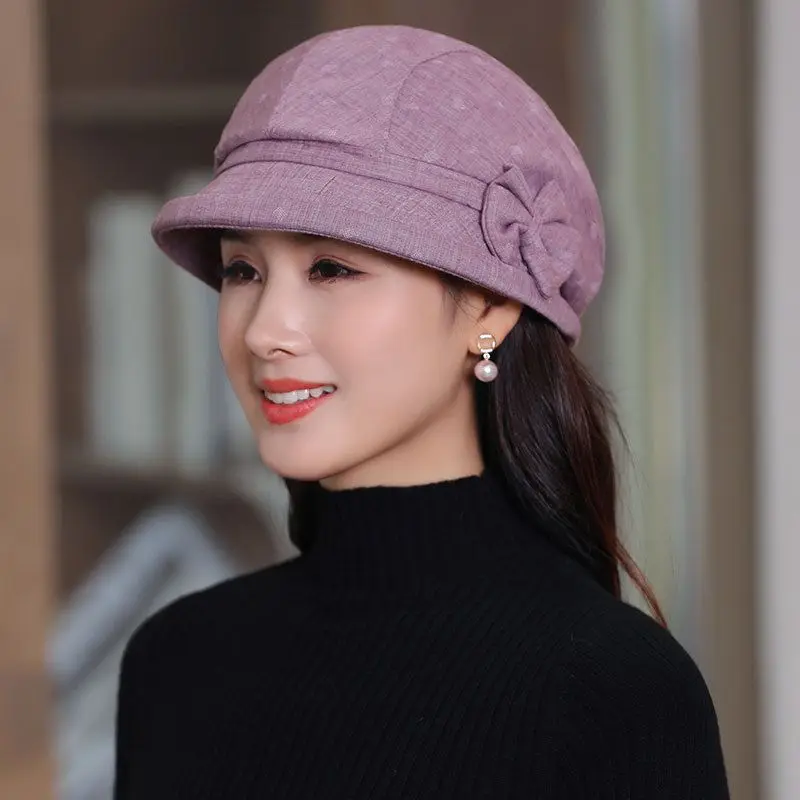 Elderly Hat Female Spring, Autumn And Winter Mother Bucket Hat Old Lady Elders Grandma Cloth Cap Casual Fisherman Hat