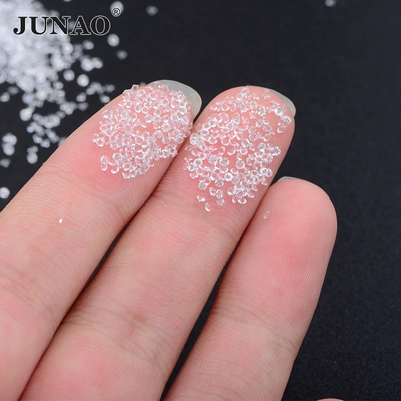 Imagem -05 - Junao-transparente ab Pixie Strass Vidro em Massa Mini Pedras Prego Glitter Micro Nail Art Cristal Strass 500g 10 mm 12 Milímetros